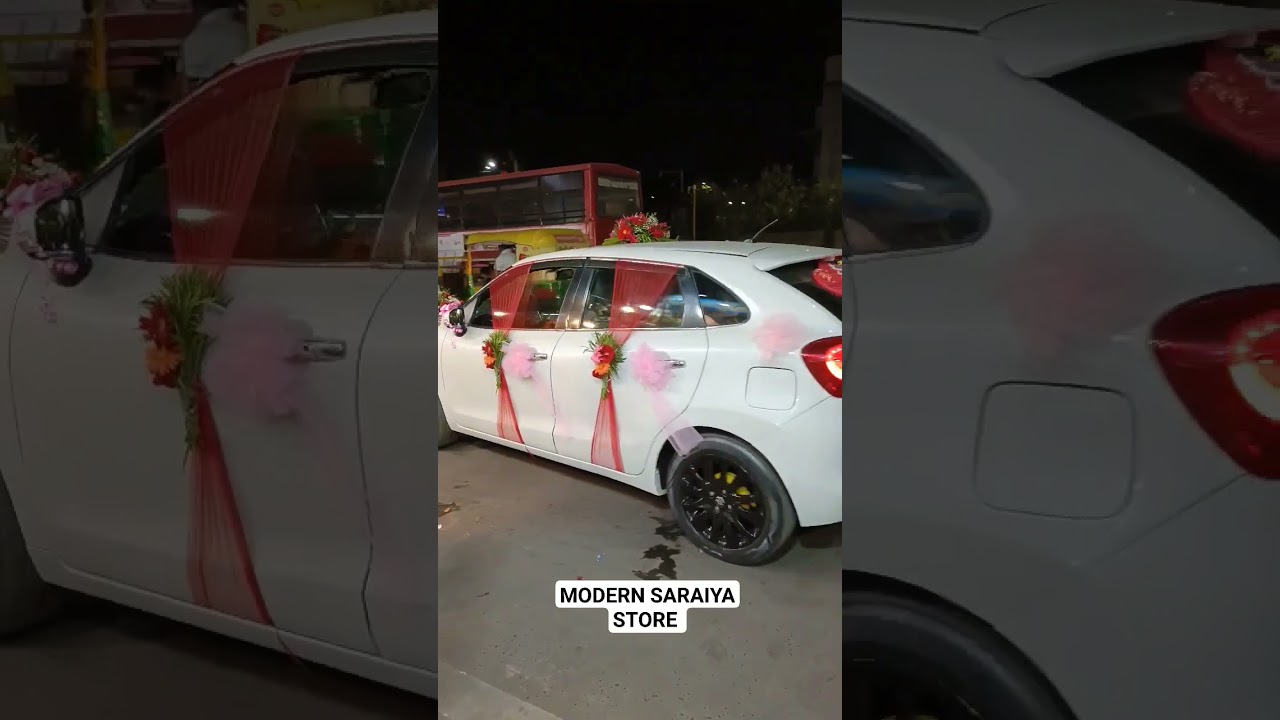 CAR DECORATION FOR WEDDING 😍 #tranding #viral #wedding #cardecoration