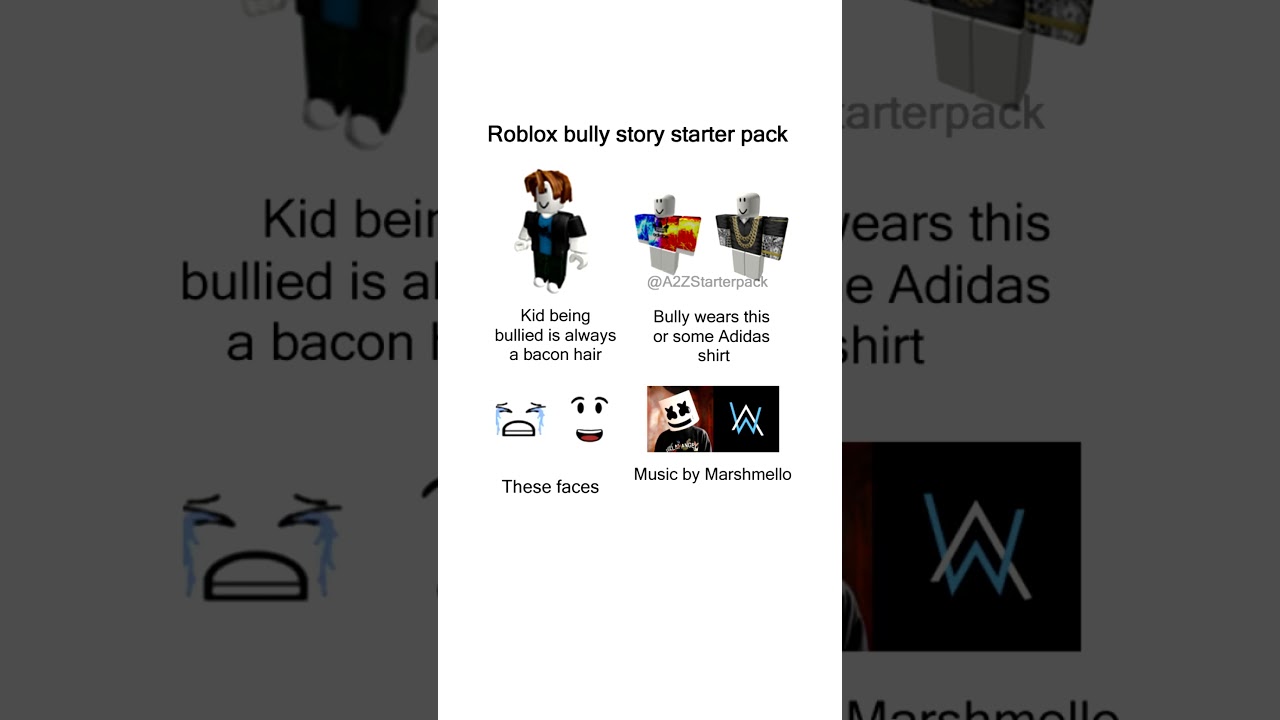 Roblox bully story starter pack meme #memes