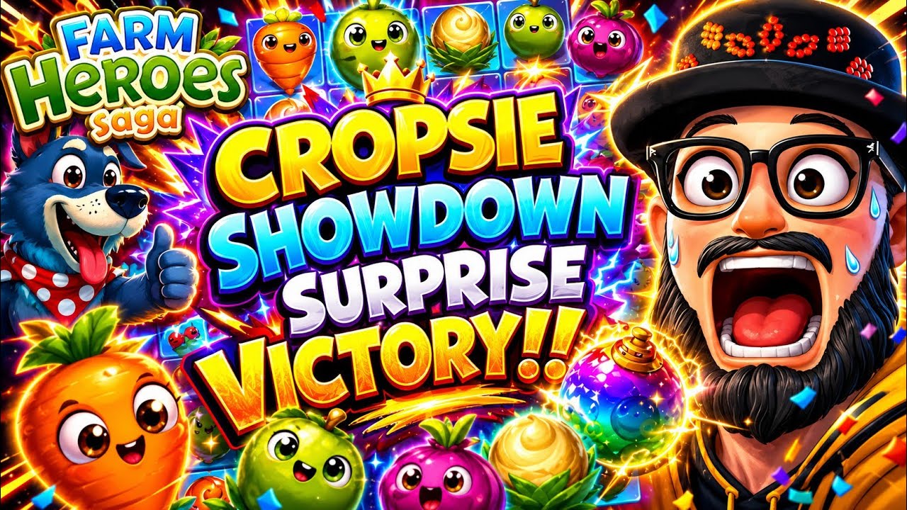 Cropsie Showdown Surprise Victory!! Farm Heroes Saga 
