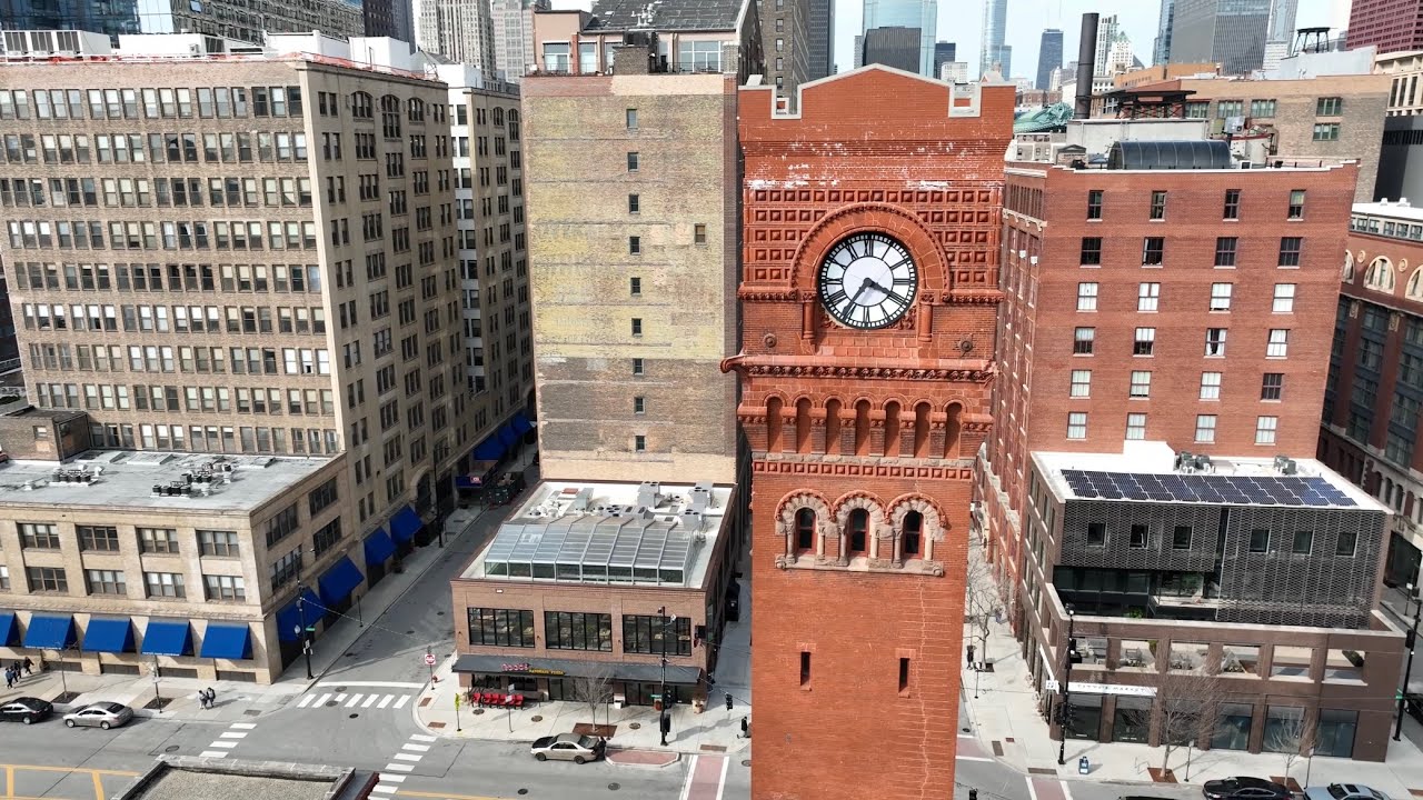 Quick Drone Look At Dearborn Station - Chicago Historic Train Station Built 1883