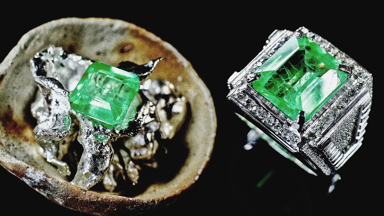 how to make emerald ring for men - jewelry tutorial