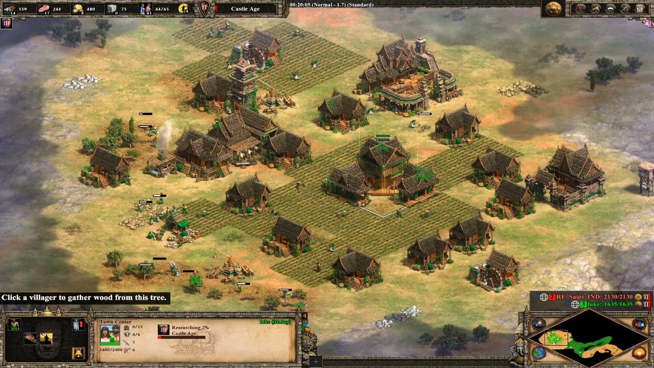 AOE 2 1v1 Ranked Online 700 elo (Trying the Malay Strat again) Acropolis