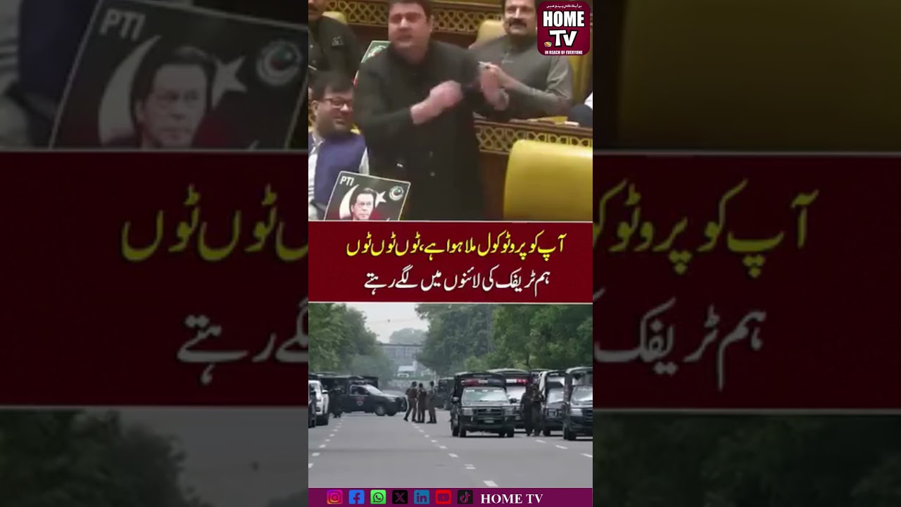 Aap ko protocol mila hua hai, toon toon toon.Hum traffic ki lainon mein lage rehte.