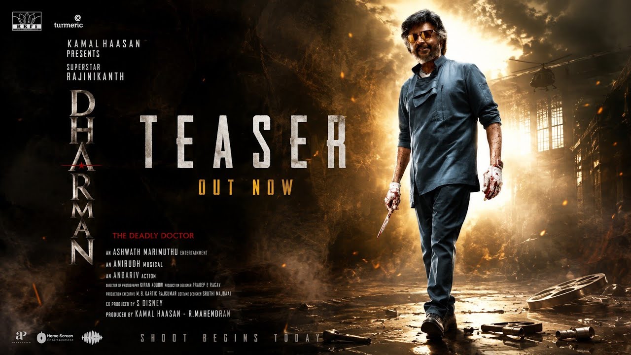 Dharman - TAITEL TEASER | Superstar Rajinikanth | Aswath Marimuthu | Anirudh | Tamilmvsda 