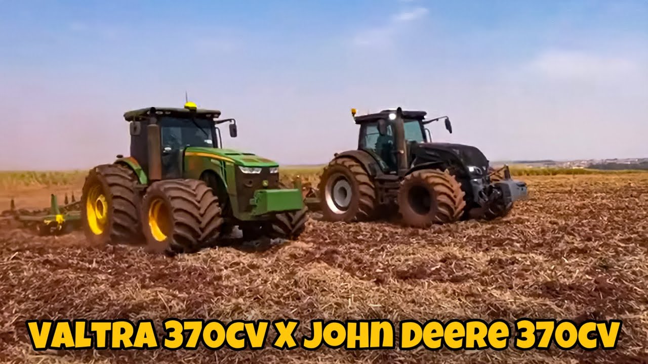 Valtra 370cv  x John Deere 370cv - DUELO DE GIGANTES! #trator