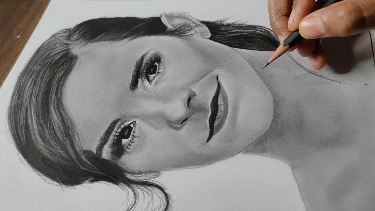 Drawing - Emma Watson drawing. How to draw charcoal pencil drawing || 