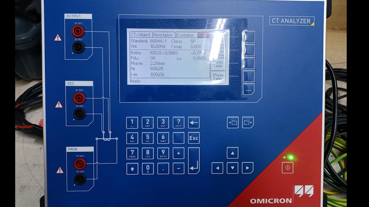 CT testing with Omicron CT Analyser with connections & Troubleshooting