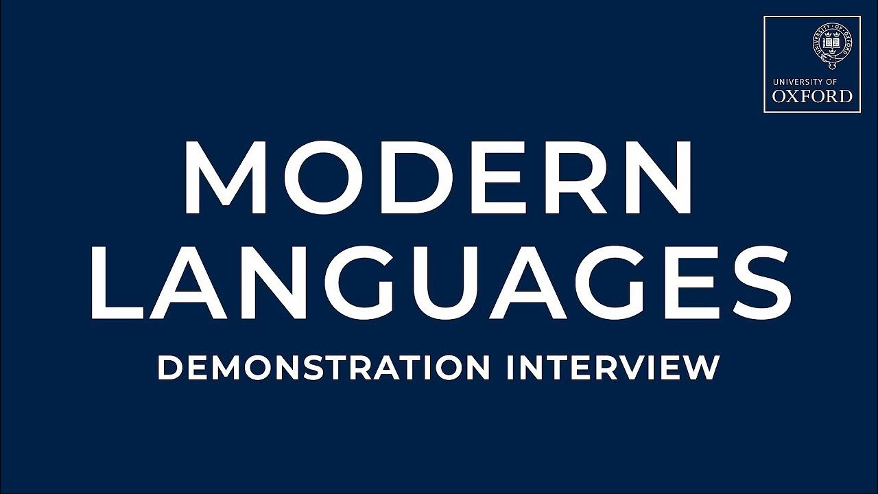 Modern Languages Demonstration Interview