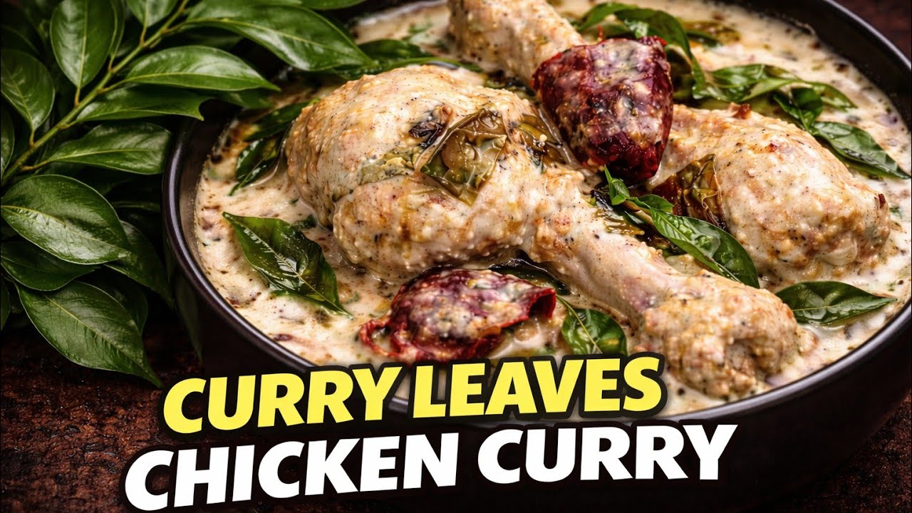 Creamy Fresh Curry Leaves Chicken Curry | Quick South Indian Recipe