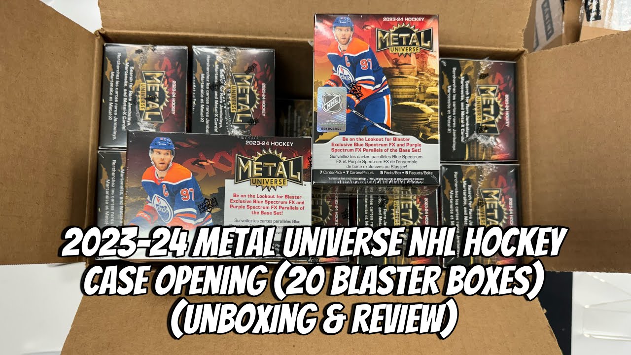 Открытие кейса Metal Universe NHL Hockey 2023-24 (20 коробок с бластерами) (распаковка и обзор) B...