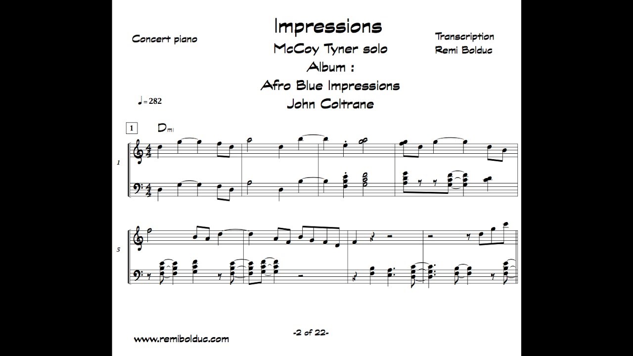 McCoy Tyner solo on Impressions