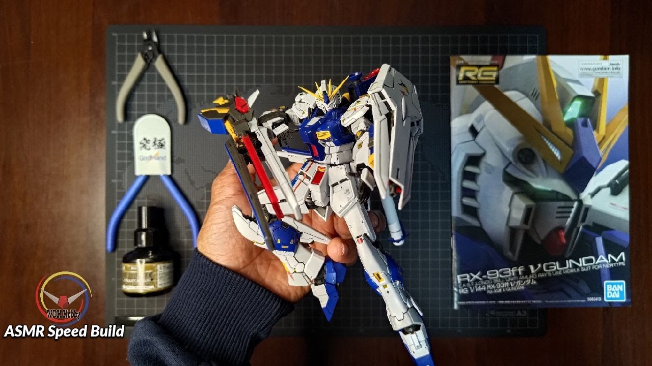 RG RX-93ff Nu Gundam (Gundam Side-F Kit) | ASMR Speed Build