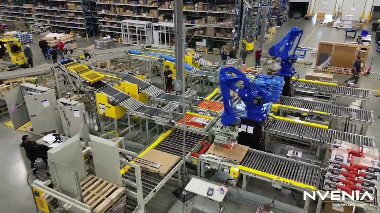 High-Speed Dual Robotic Palletizing Line for Animal Food