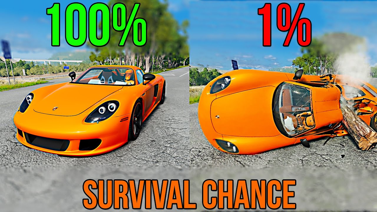 BeamNG.drive Survival Chance (With Dummies) | Realistic Car Crashes #13