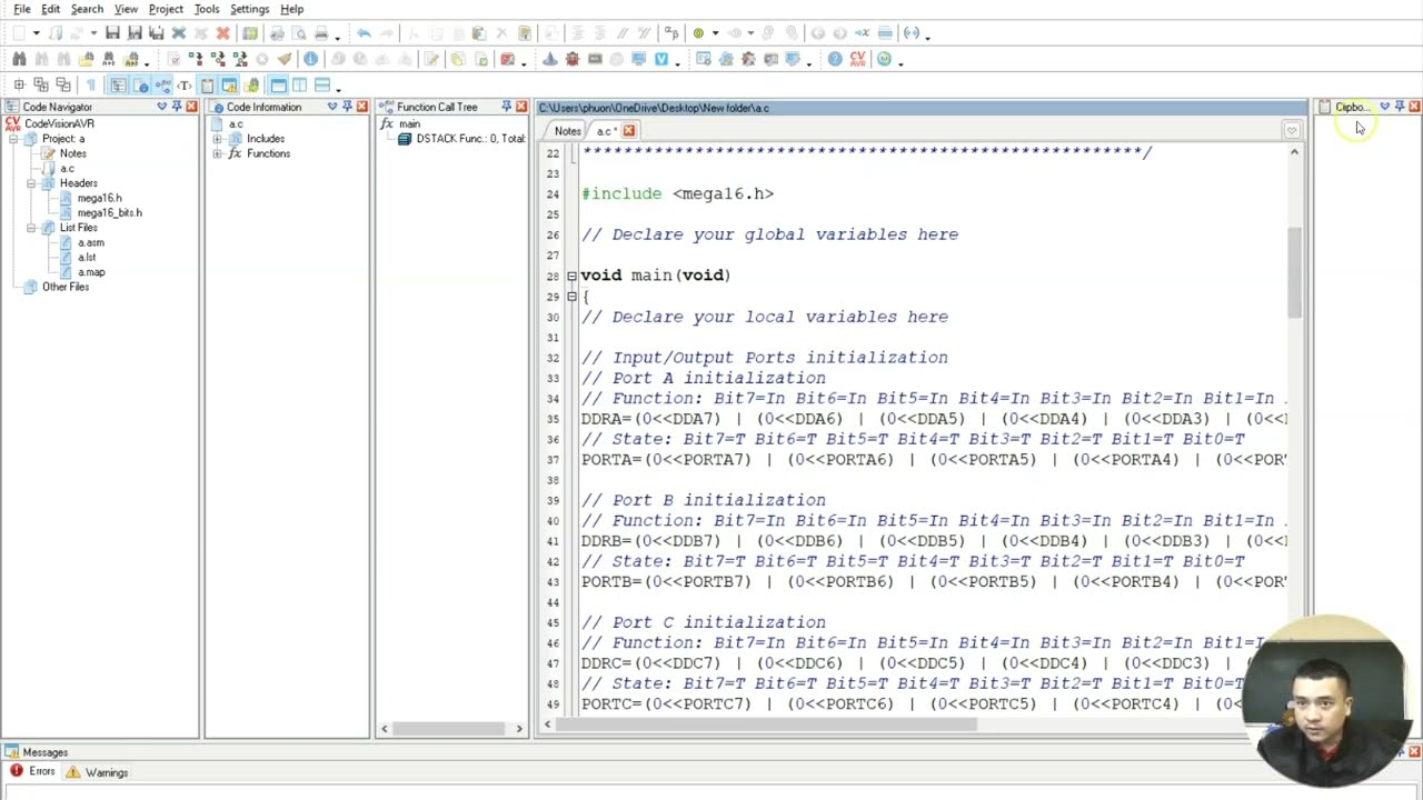 Hướng dẫn cài đặt và thiết lập ban đầu cho phần mềm CodeVisionAVR lập trình vi điều khiển AVR