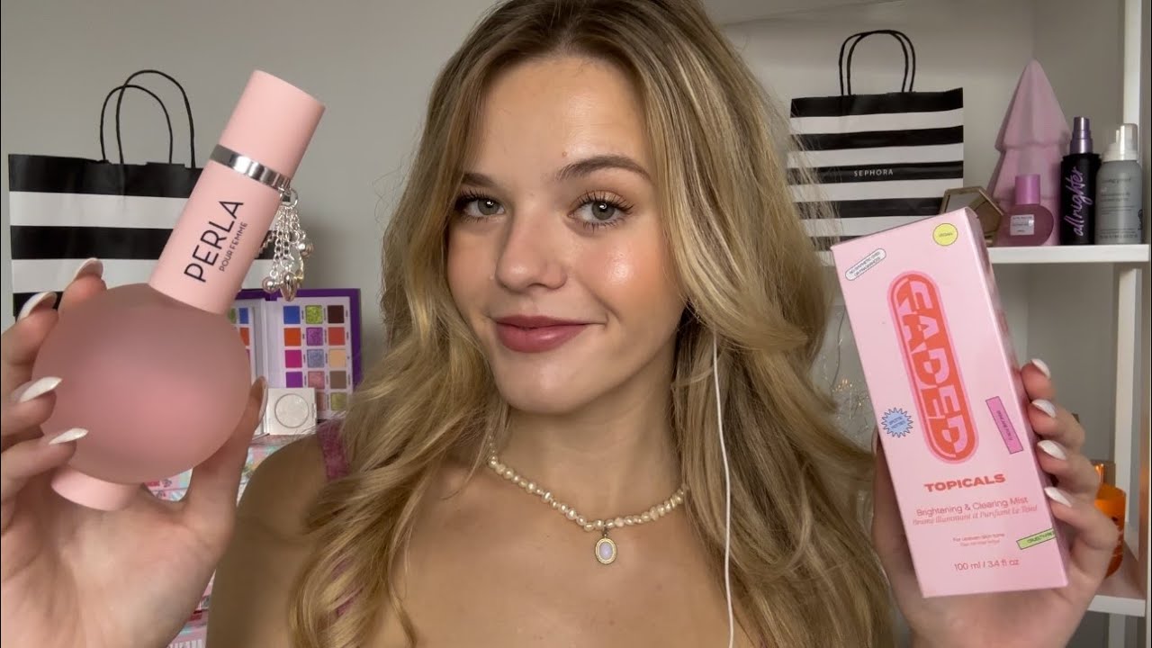 ASMR Massive Beauty Haul 🎀🛍️🌸 (makeup, skincare, perfume)
