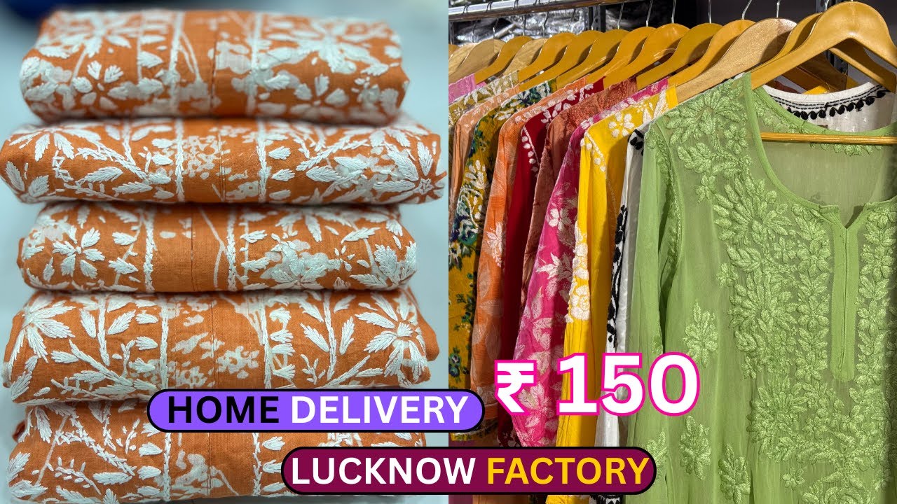 Pure Chikankari Kurti from Buggest Manufacturer of Lucknow with Worldwide Delivery 