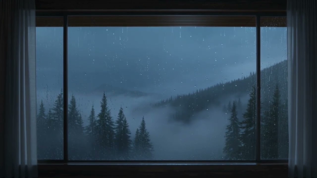 Gentle Rain & Soft Piano — Peaceful Night Relaxation