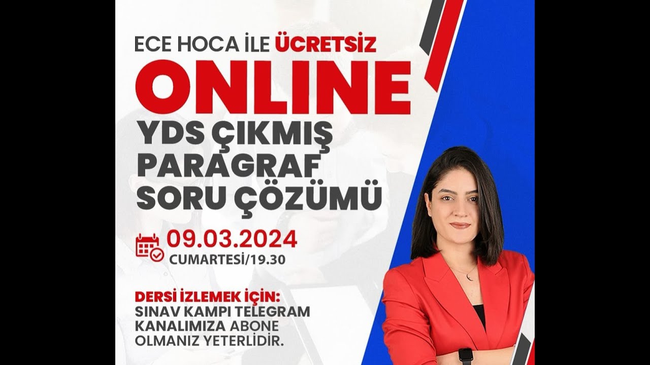 YDS ÇIKMIŞ KARIŞIK GRAMER SORU ÇÖZÜMÜ I ECE HOCA