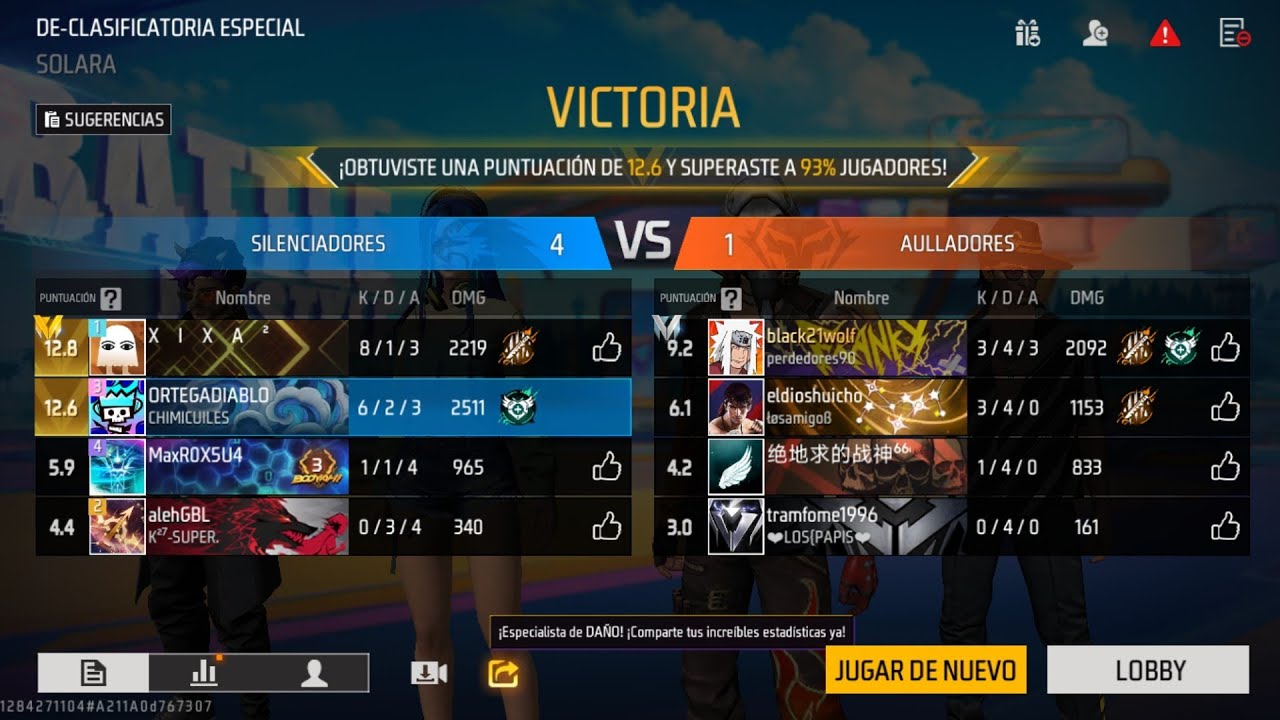 Recuperamos la racha de victorias? Free Fire duelo de escuadras clasificatoria 
