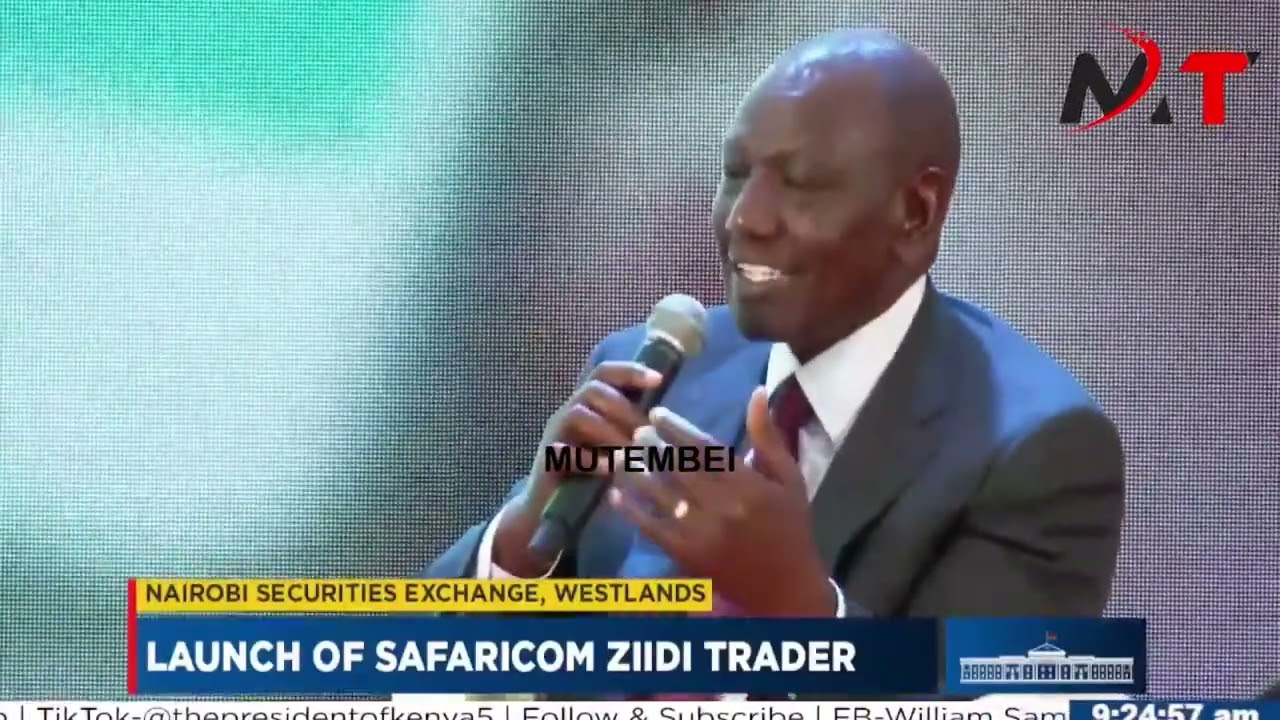 Ruto Explains his BOTTOM UP in Shares Trading at NSE!!