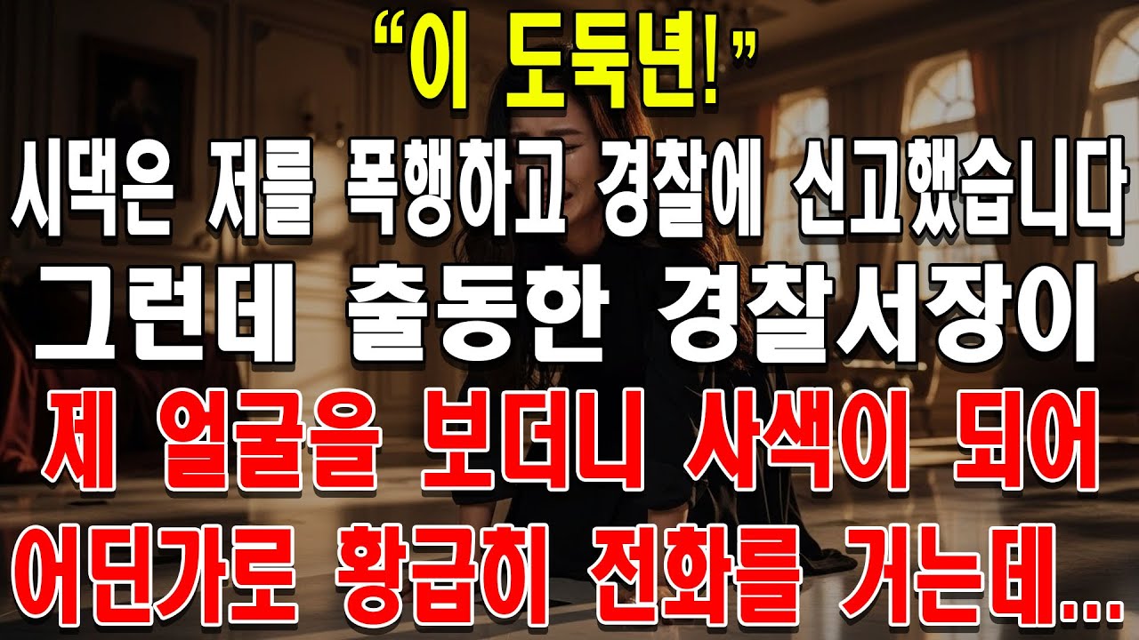 시댁 식구들이 저를 도둑으로 몰아 경찰에 신고했습니다. 하지만 제 얼굴을 확인한 경찰서장은 경악하며 어딘가로 다급하게 전화를 걸기 시작했습니다.