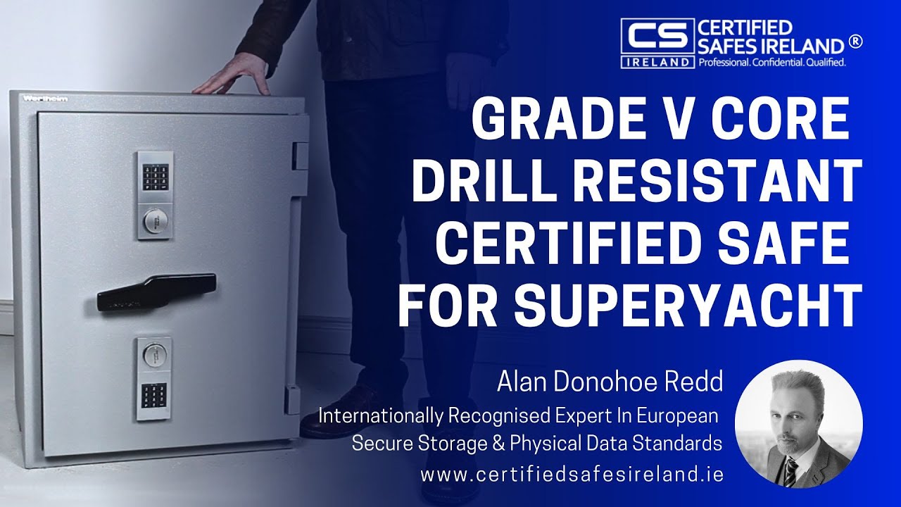 (New Model Wertheim EWS0849KB) Grade V Core Drill Resistant Safe Prepared For Use On Superyacht