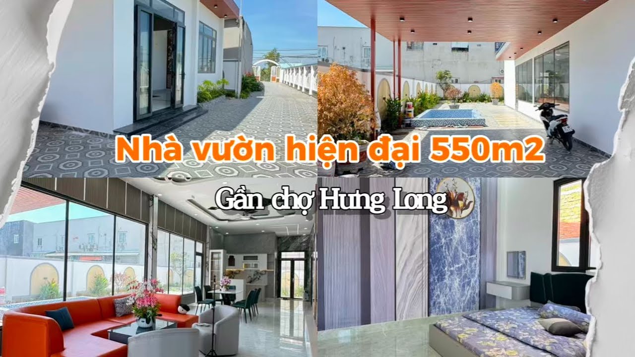 Nhà Vườn Bình Chánh - Tổng 550m2 thổ - Phong Cách Hiện Đại. 