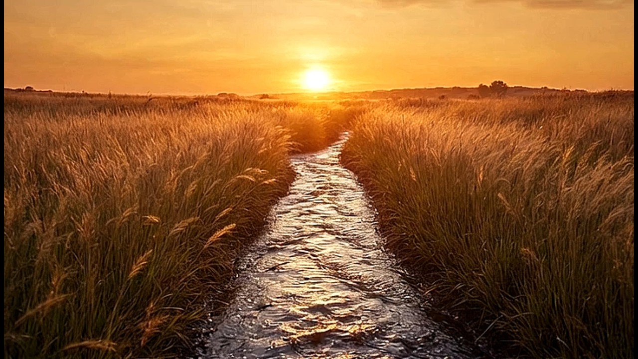 Golden Sunset River 🌅 Relaxing Music for Deep Calm, Meditation & Stress Relief