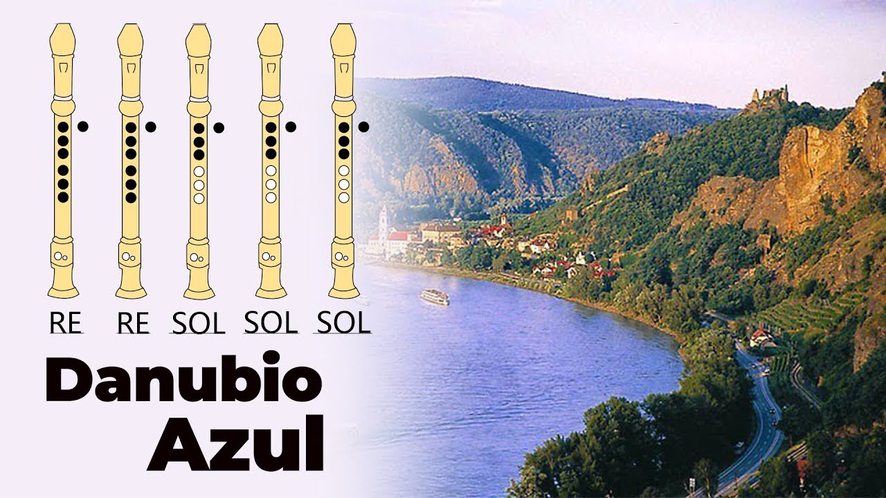 Danubio Azul en Flauta Dulce - Con NOTAS Animadas Faciles y EXPLICADAS