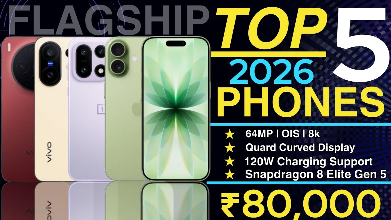 Top 5 Flagship Phones Under ₹80000📱🔥 Performance + Camera King!