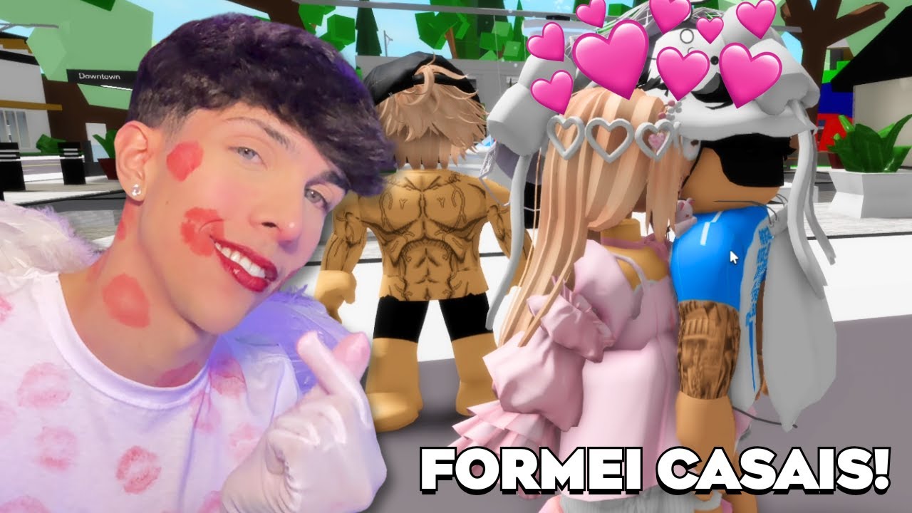 VIREI CUPIDO PRA FORMAR CASAIS NO BROOKHAVEN! 💕 - Roblox