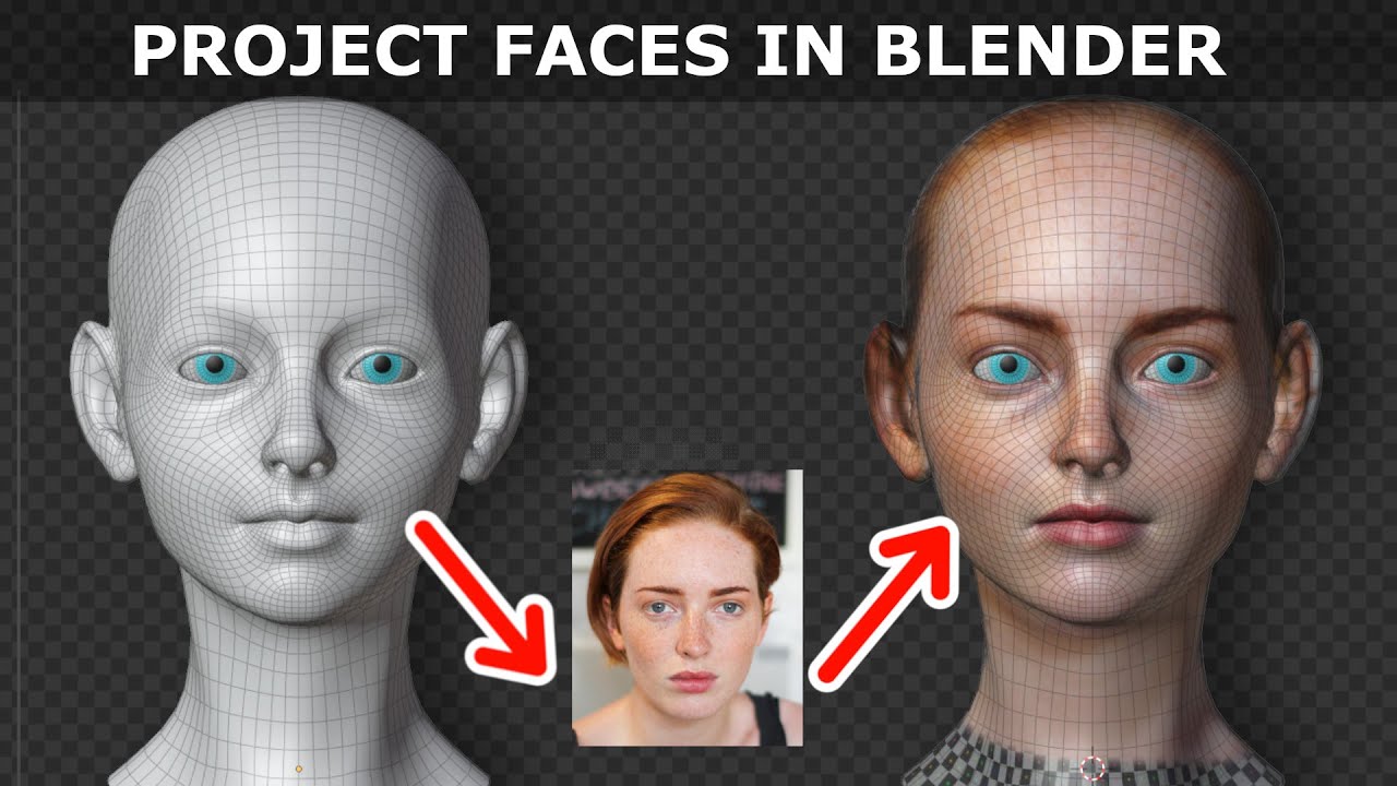 Blender: проецирование лиц на сетки персонажей