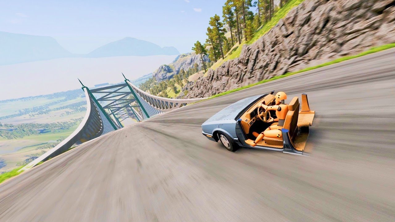 Full Throttle INSANE Long Downhill Mayhem! | BeamNG.drive Epic Crashes & Speed Test #4