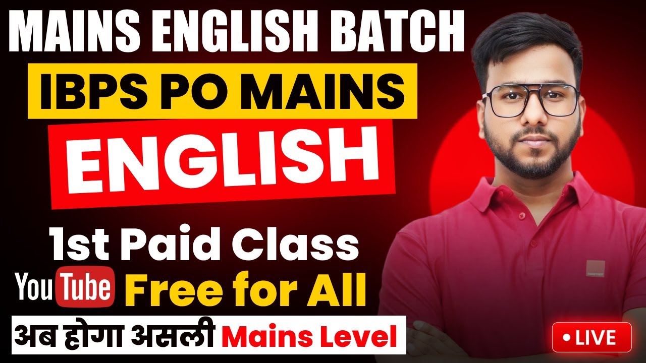 IBPS PO Mains 2024 English | IBPS, SBI PO Mains Level English | Mains level English by Varun Chitra