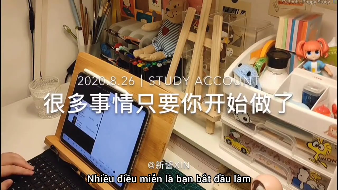 #12 [ Study Account 💌 Vietsub ] | 🌼 Hãy đối xử thật tốt với bản thân của mình 🌼 | Poppy Study 📚