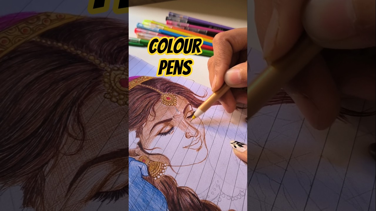 🎨 Realistic Face Shading Using Colour Pens | Beginner Friendly