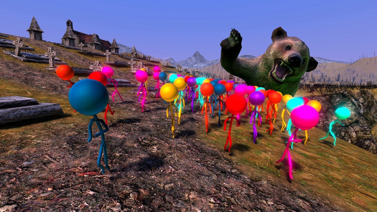 Stickman Last survivor. A bear touch and you're out! | Ultimate Epic Battle Simulator【UEBS】