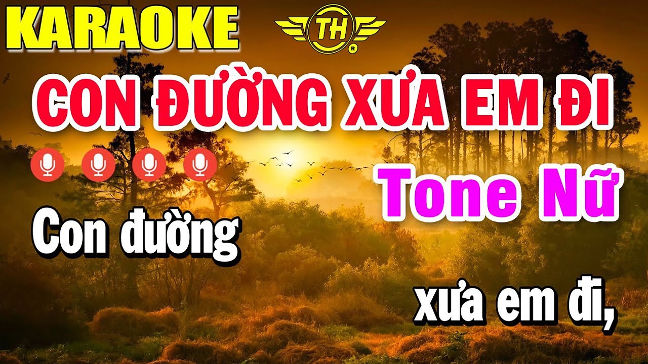 Con Đường Xưa Em Đi Karaoke Tone Nữ Nhạc Sống 2023 | Trọng Hiếu