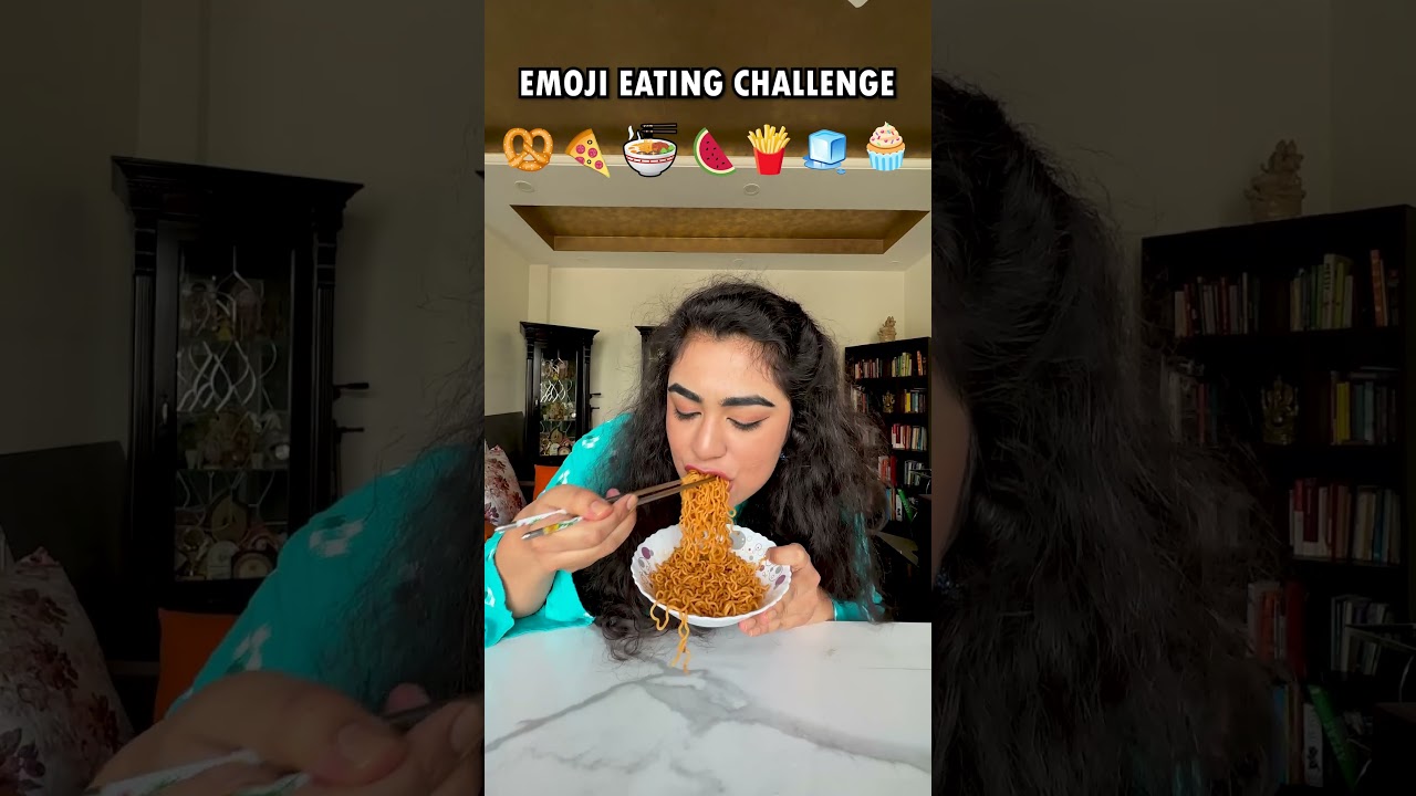 EMOJI Eating Challenge 🥨🍕🍜🍉🧊🍟🧁#foodchallenge #ytshorts #foodshorts