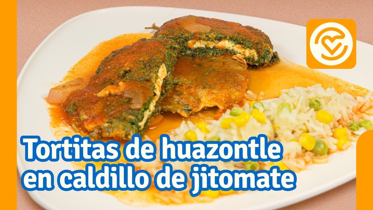 Tortitas de huazontle en caldillo de jitomate | 🥬