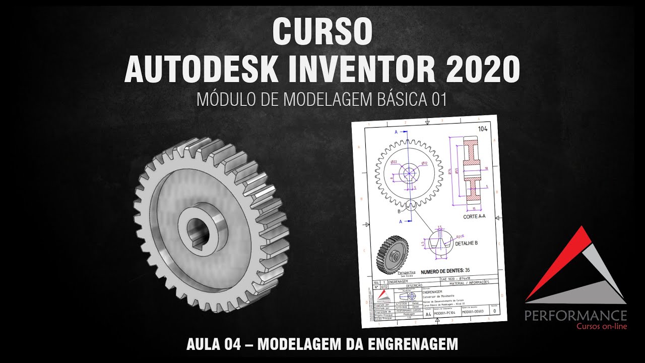 AUTODESK INVENTOR 2020 | MÓDULO 1 | AULA 4 - MODELAGEM DA ENGRENAGEM