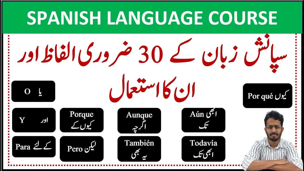 30 VERY IMPORTANT WORDS IN SPANISH AND THEIR USE WITH URDU