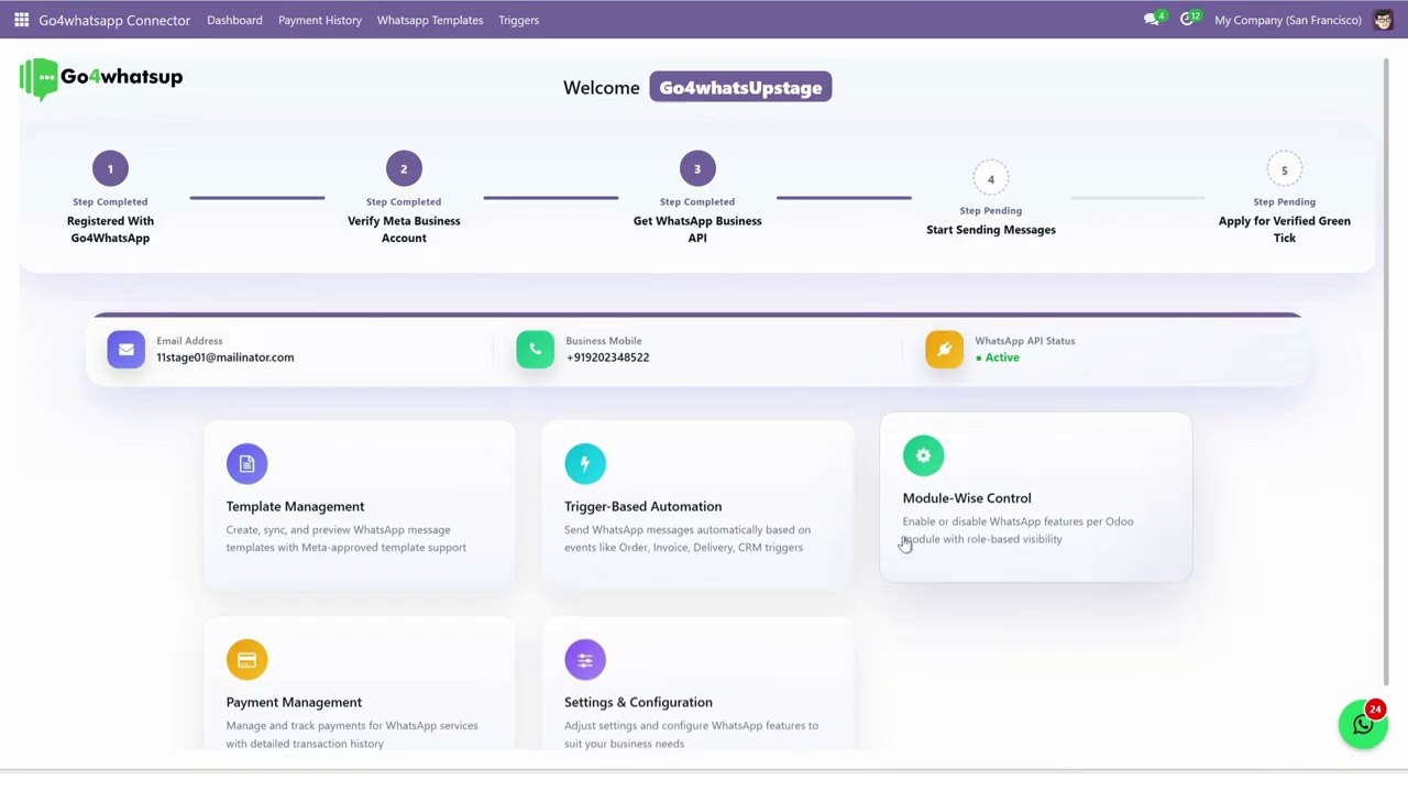 Odoo+whatsapp connector Update