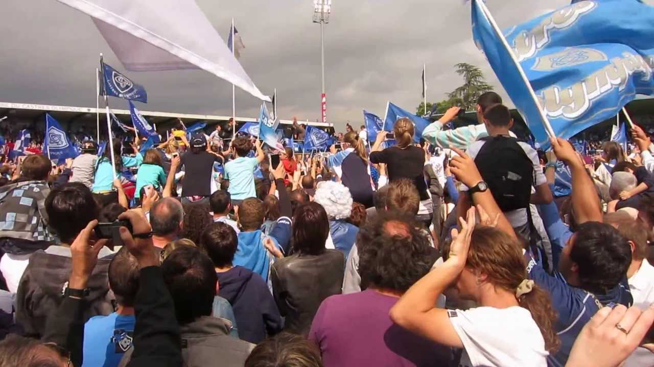 Arrivée des joueurs du Castres Olympique champion de France  au stade Pierre Antoine à Castres