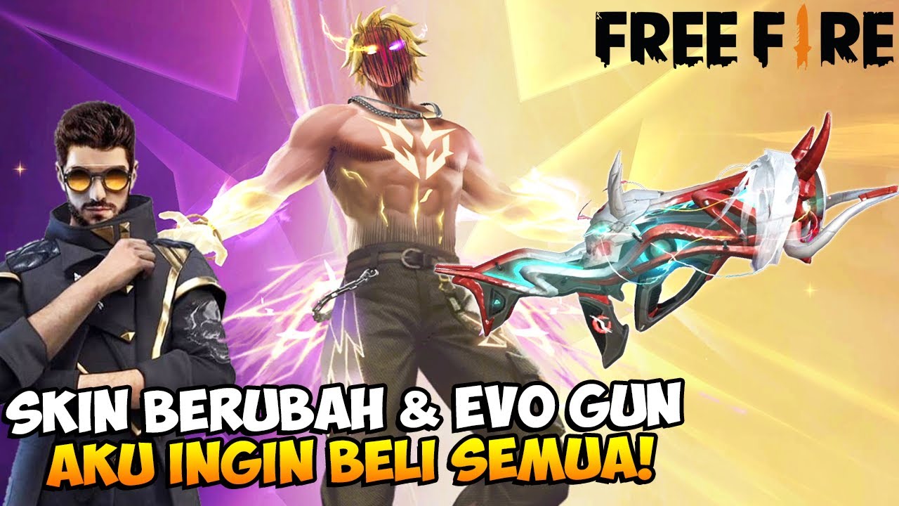 BORONG SEMUA PAKAI 5 JUTA ADA SKIN BARU BISA BERUBAH DAN JUGA EVO GUN TERBARU AKU MAU ! Free Fire