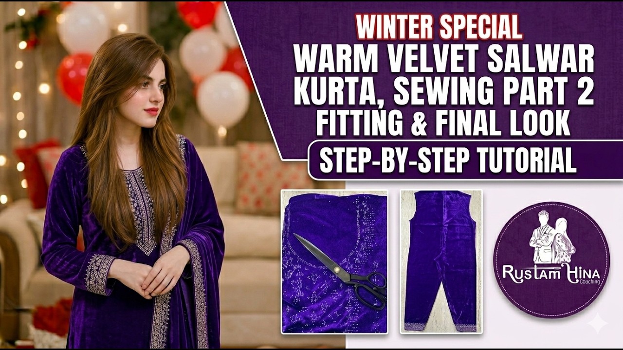 325 live | part 2 Winter Special Warm Trouser Kurta Sewing Tutorial | Sardi Ka Garam Trouser Kurta