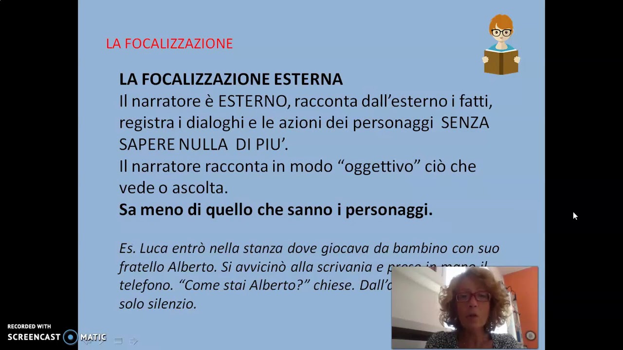 TESTO NARRATIVO focalizzazione