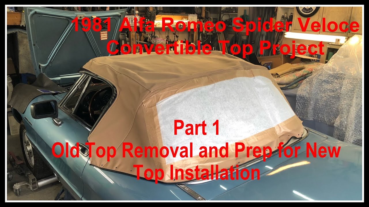 1981 Alfa Romeo Spider Veloce, New Convertible Top Project, Part One, Old Top Removal