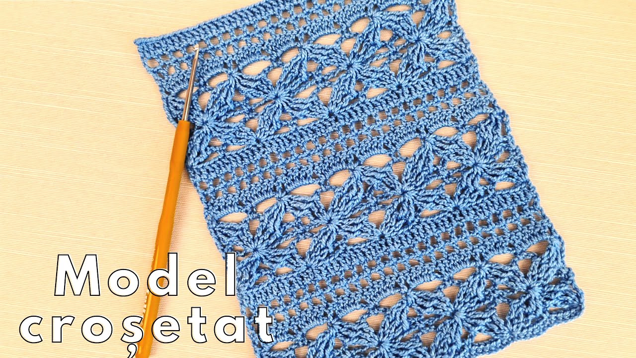 Model crosetat nr. 23 dantelat - perfect pentru maiouri, bluze, rochii si multe altele